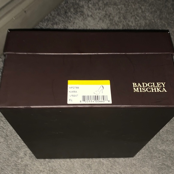 Badgley Mischka Kiara Embellished Peep-Toe Evening Pumps - Picture 6 of 8